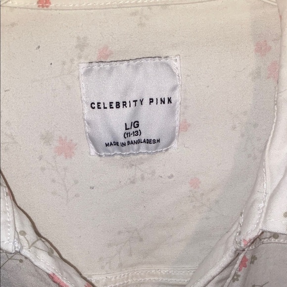 Celebrity Pink Floral Button-Up Romper - Cream and Pink - Picture 2 of 5